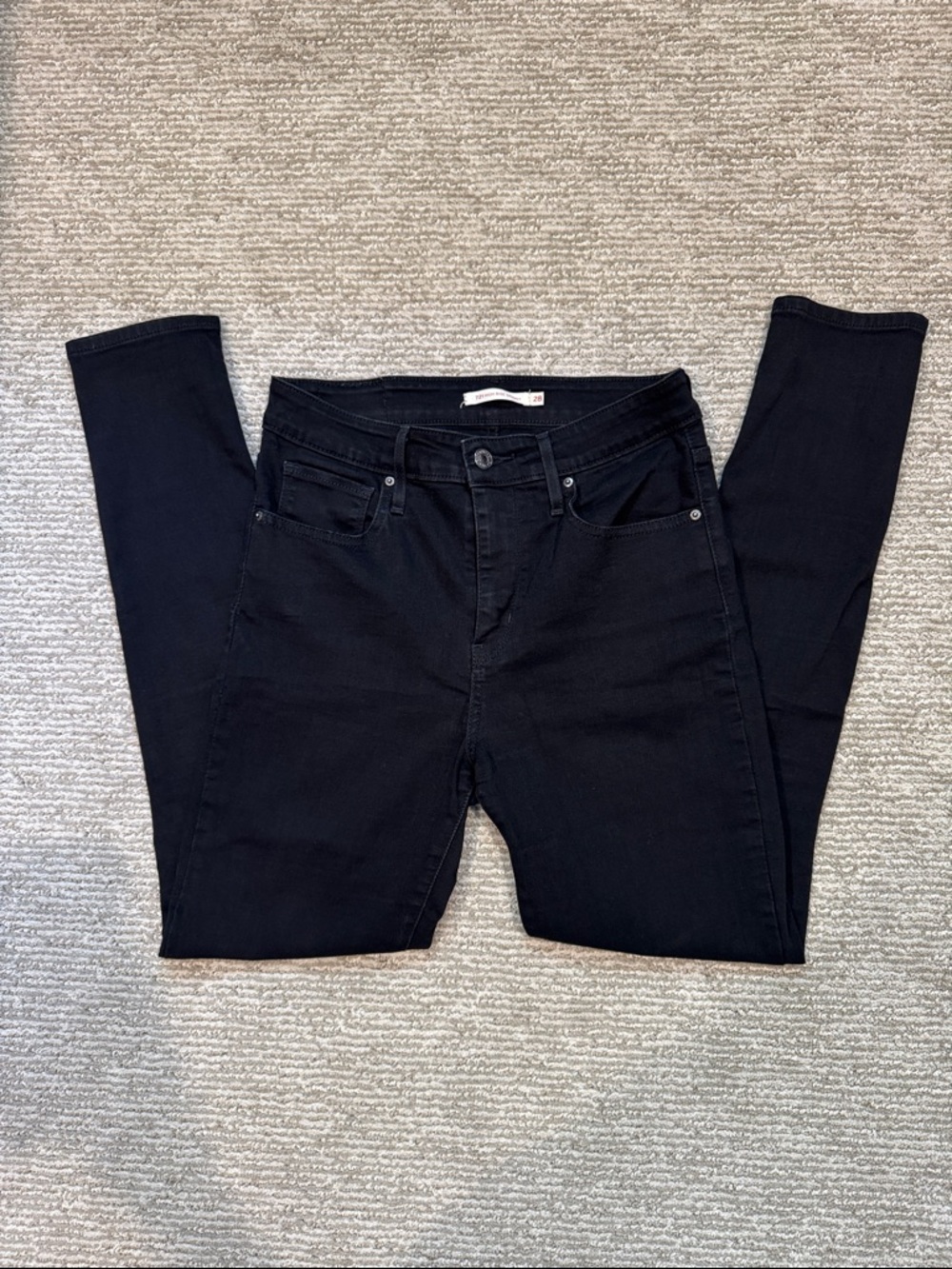 Levi’s 721 Black High Rise Skinny Jeans Pants Denim Short Inseam